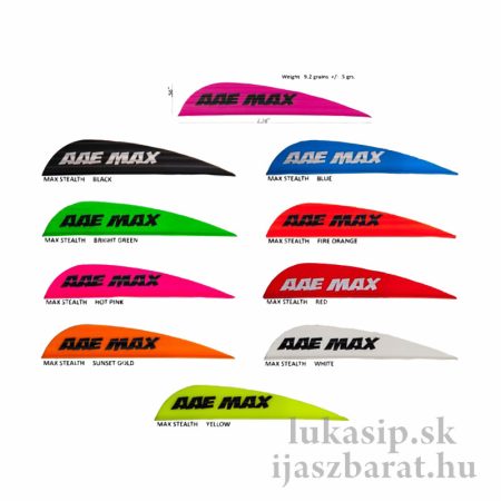 Letky plastové AAE Max Stealth 1,6" - biele Letky plastové AAE Max Stealth 1,6" - biele